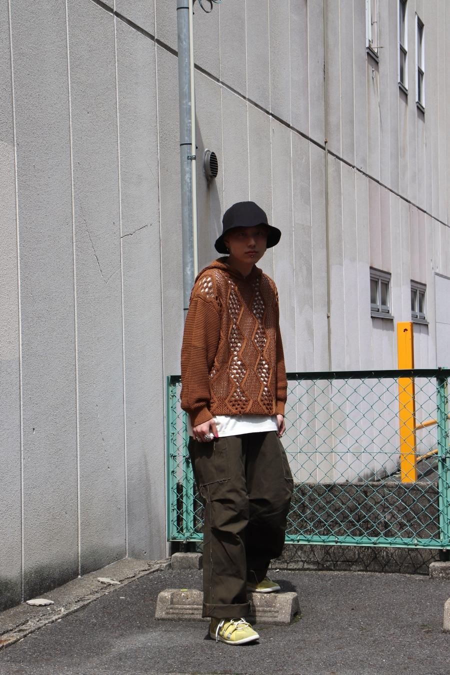 SUGARHILL（シュガーヒル）のRAW EDGE CANVAS CARGO PANTS DARK KHAKI