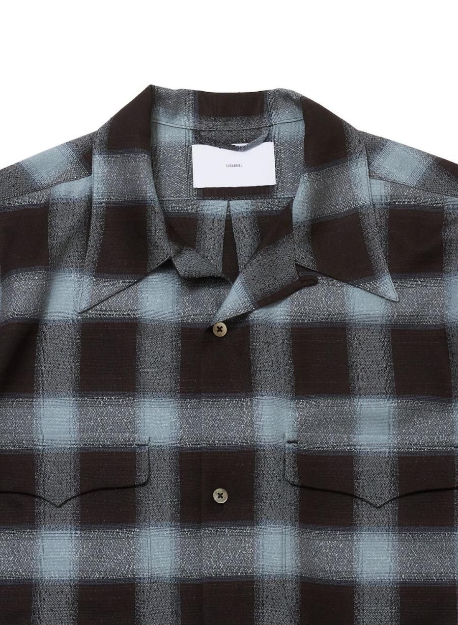SUGARHILL（シュガーヒル）のOMBRE PLAID HALF SLEEVE BLOUSE