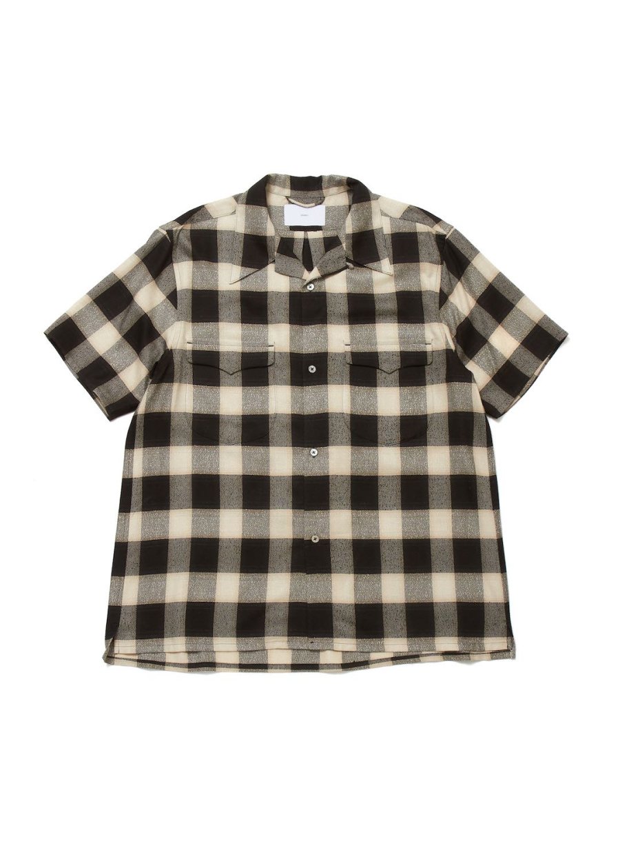 SUGARHILL  OMBRE PLAID HALF SLEEVE BLOUSE(SAND IVORY)<img class='new_mark_img2' src='https://img.shop-pro.jp/img/new/icons15.gif' style='border:none;display:inline;margin:0px;padding:0px;width:auto;' />