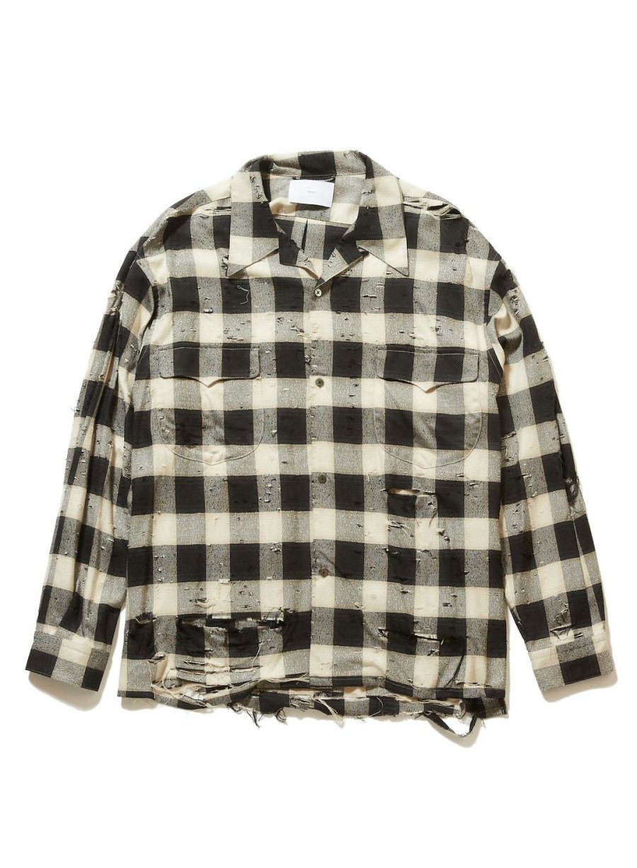 SUGARHILL  DESTRRESSED OMBRE PLAID BLOUSE(SAND IVORY)<img class='new_mark_img2' src='https://img.shop-pro.jp/img/new/icons15.gif' style='border:none;display:inline;margin:0px;padding:0px;width:auto;' />