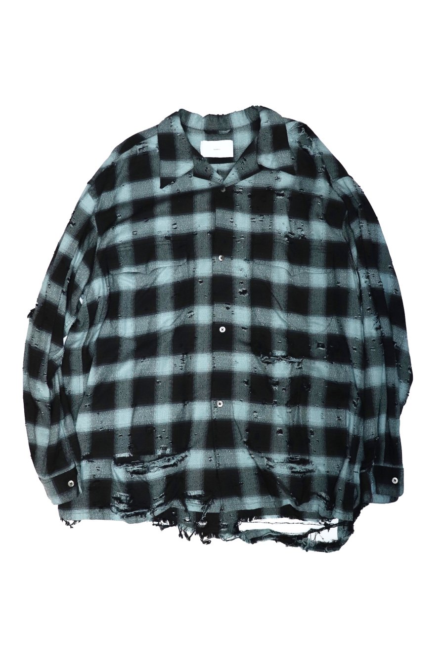 SUGARHILL  DESTRRESSED OMBRE PLAID BLOUSE(TURQUOISE)<img class='new_mark_img2' src='https://img.shop-pro.jp/img/new/icons15.gif' style='border:none;display:inline;margin:0px;padding:0px;width:auto;' />
