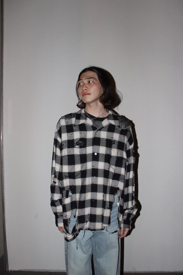 激安正規 がくSUGARHILL BURNT OMBRE PLAID BLOUSE シャツ