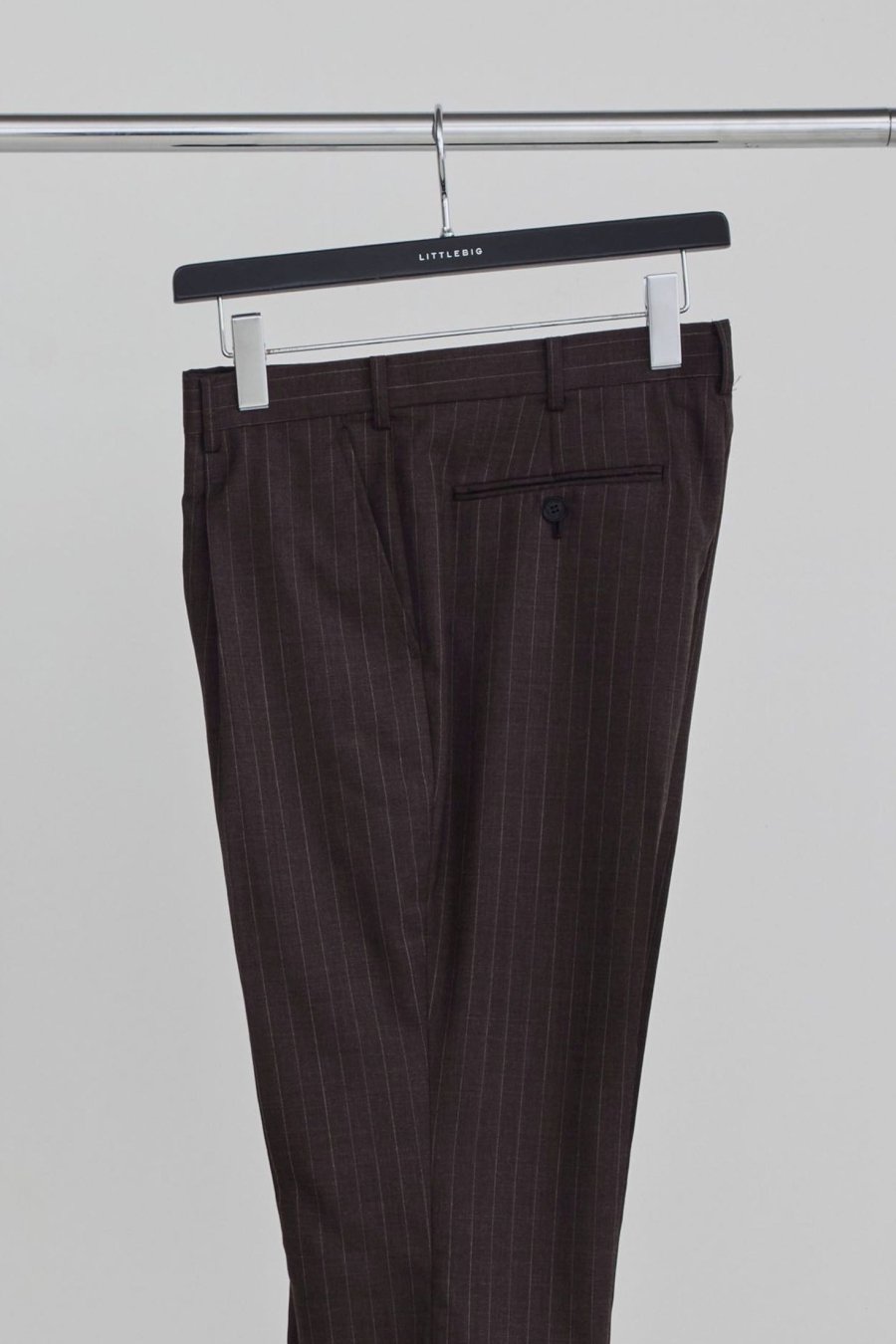 LITTLEBIG（リトルビッグ）のChalk Stripe Flare Trousers Black or Brownの通販サイト-大阪 堀江  PALETTE art alive（パレットアートアライヴ）-
