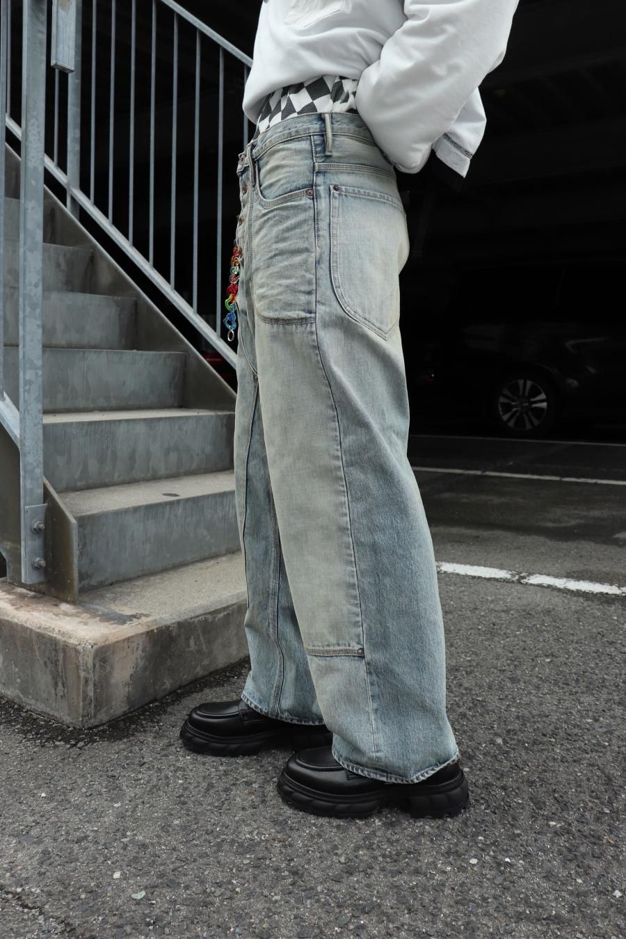 絶品 SUGARHILL DOUBLE KNEE STRAIGHT DENIM - パンツ