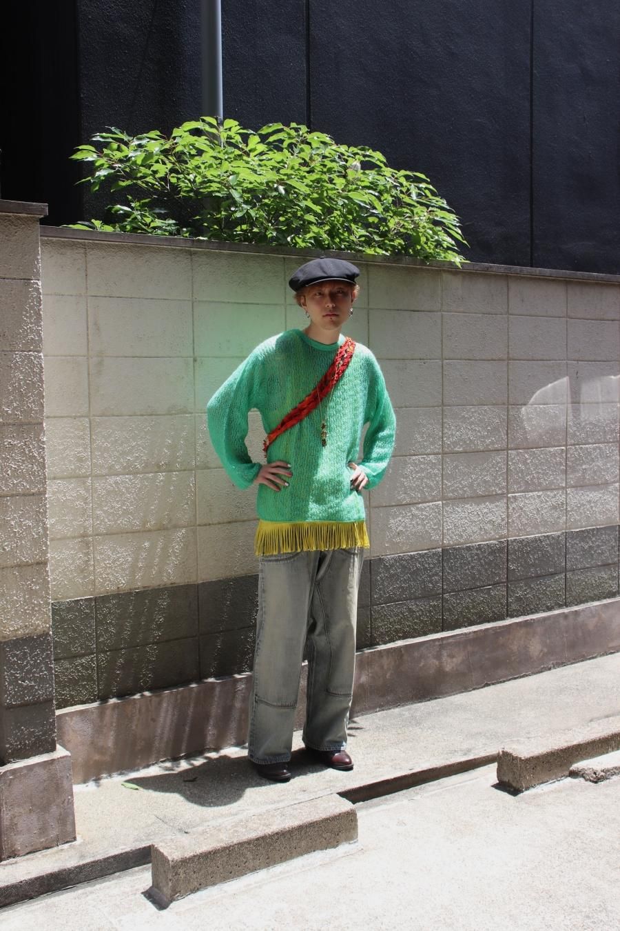 SUGARHILL（シュガーヒル）のFADED DOUBLE KNEE DENIM PANTS-2の