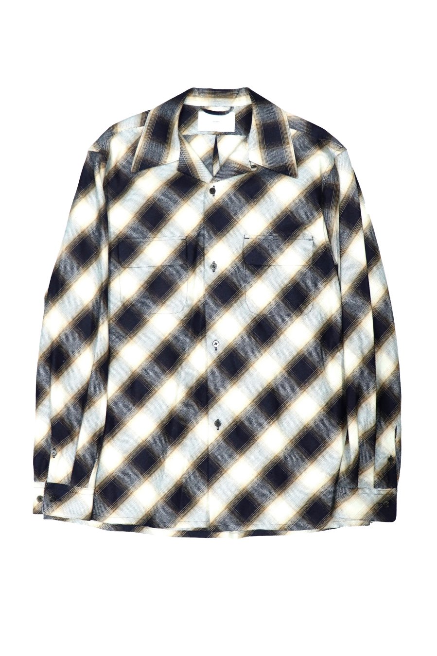 SUGARHILL（シュガーヒル）のINDIGO COTTON OMBRE PLAID OPEN COLLAR BLOUSEの通販サイト-大阪 堀江  PALETTE art alive（パレットアートアライヴ）-