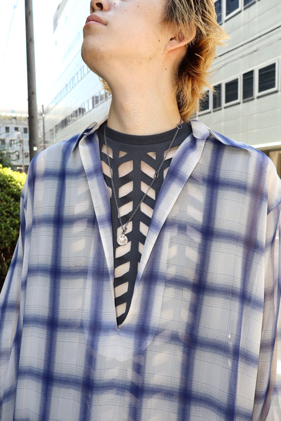SUGARHILL（シュガーヒル）のSHEER OMBRE BLOUSE IVORY&BLUEの通販 