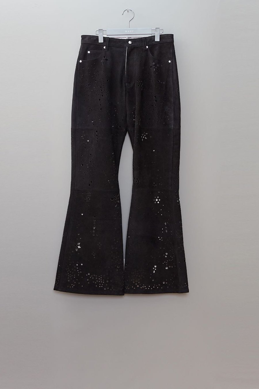 MASU  GALAXY-CUT LEATHER FLARE PANTS(BLACK)<img class='new_mark_img2' src='https://img.shop-pro.jp/img/new/icons15.gif' style='border:none;display:inline;margin:0px;padding:0px;width:auto;' />