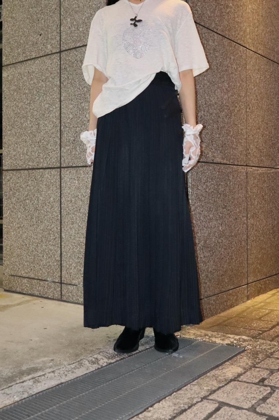 46cmMASU 23ss PLEATS SKIRT  プリーツスカート 黒46