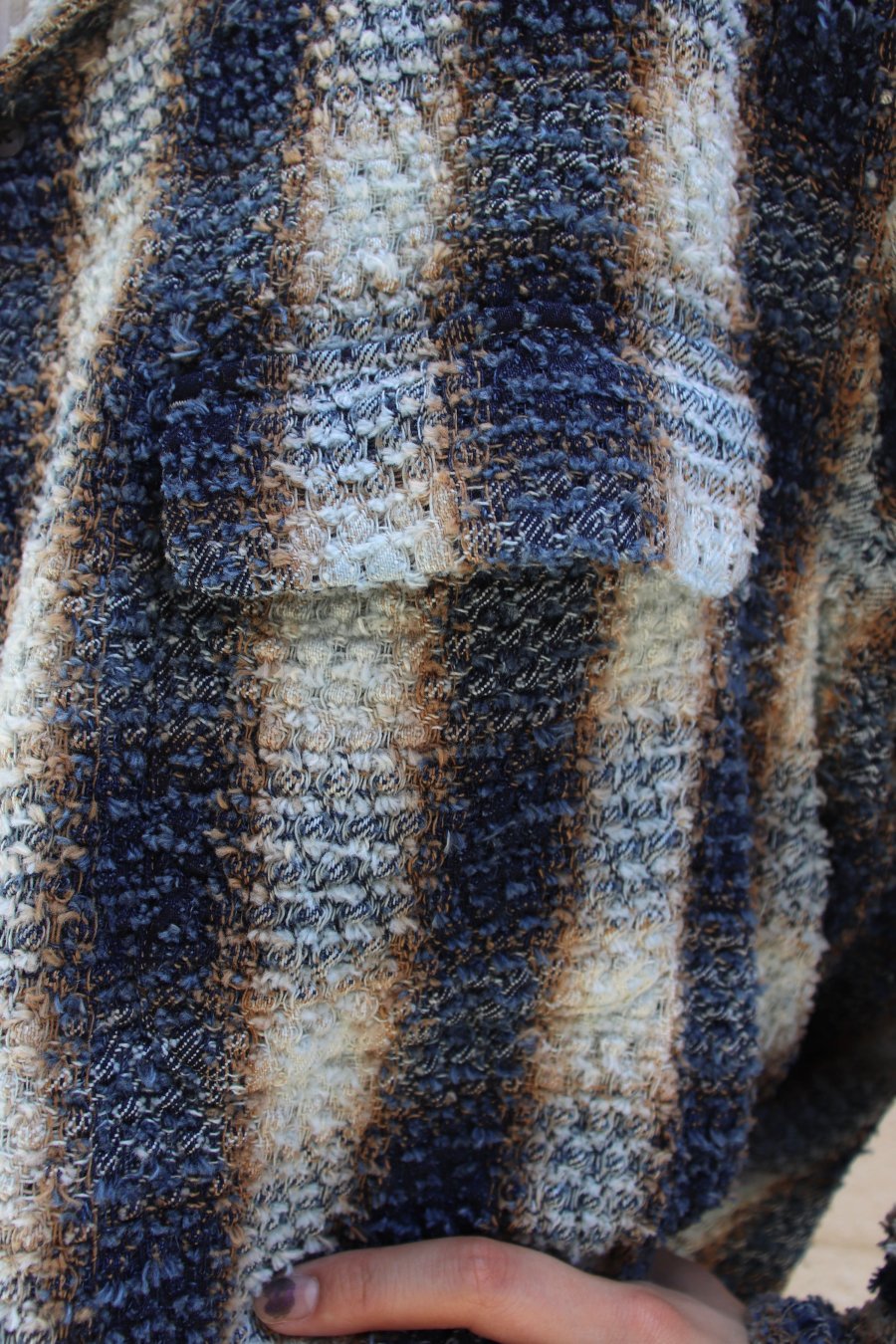 SUGARHILL（シュガーヒル）のINDIGO COTTON OMBRE PLAID PUNCHING