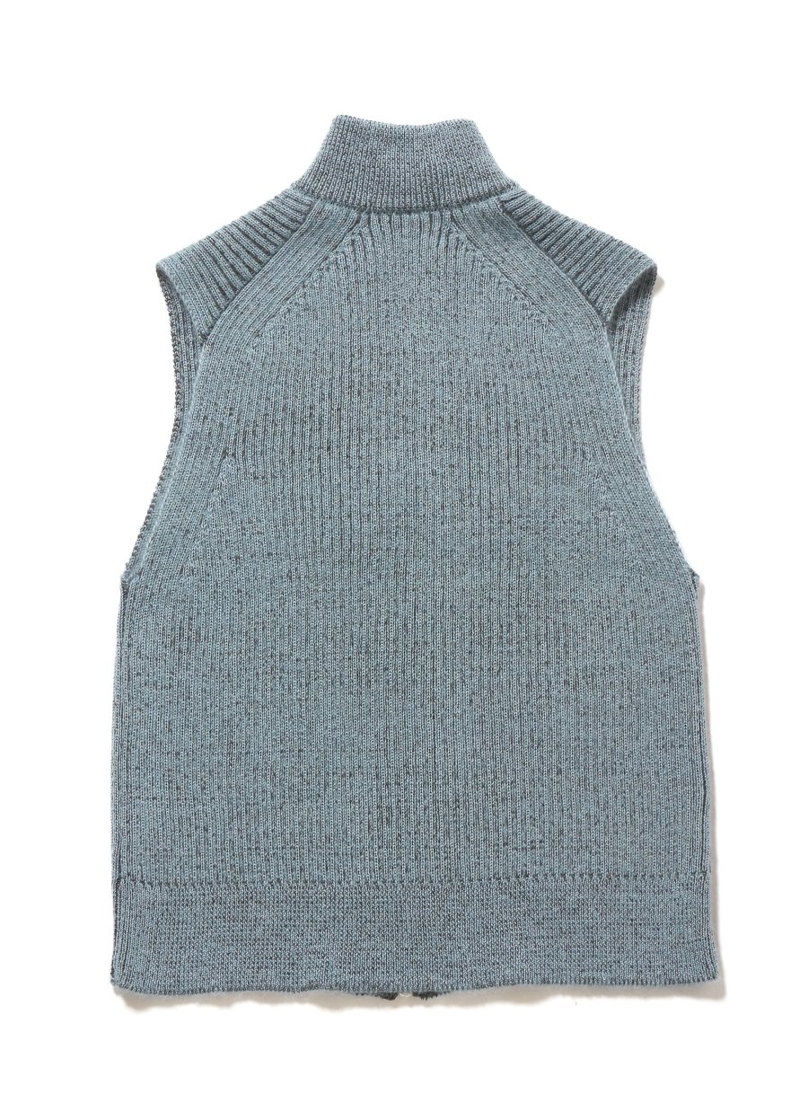 SUGARHILL（シュガーヒル）のDRIVERS KNIT VEST BLUE&BROWNの