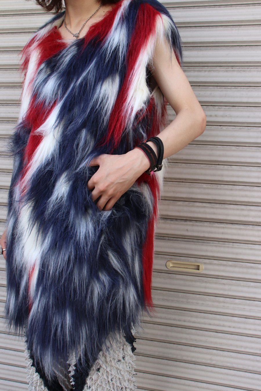 MASU（エムエーエスユー）のMARBLE FLAG FUR VESTの通販サイト-大阪 堀江 PALETTE art  alive（パレットアートアライヴ）-