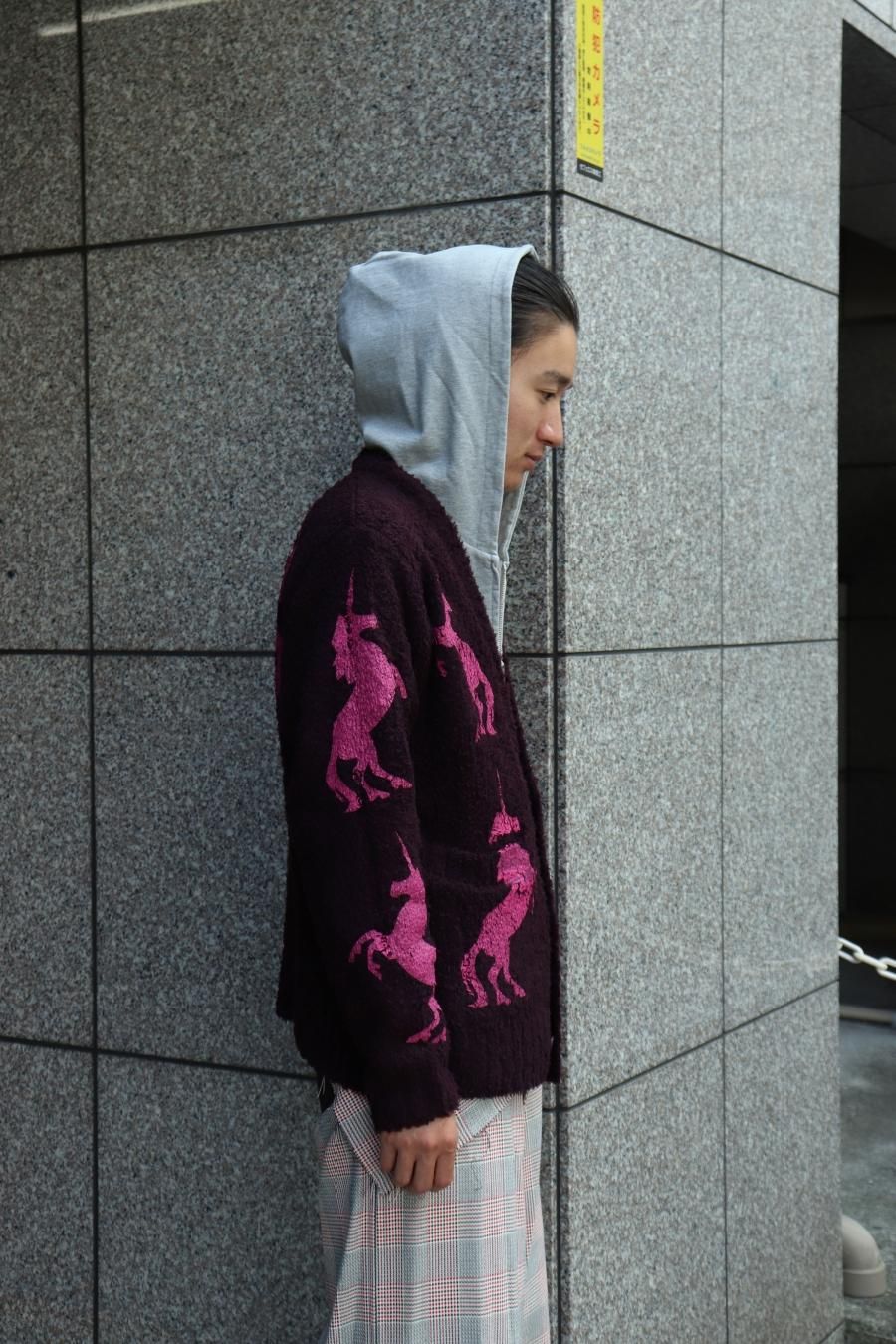 MASU（エムエーエスユー）のUNICORN GRUNGE CARDIGAN PURPLEの