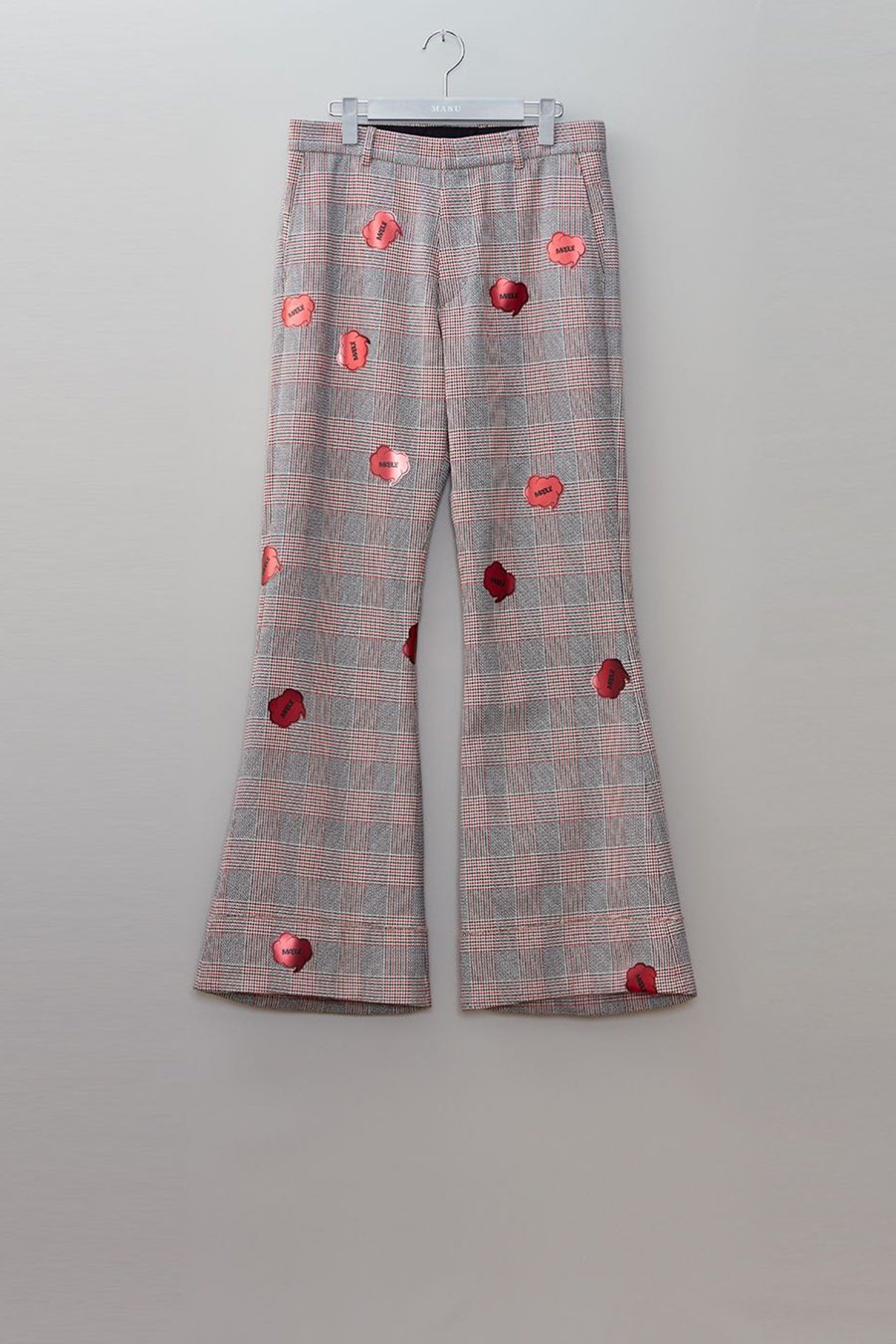MASU  GLEN PLAID FLARE TROUSERS(RED)<img class='new_mark_img2' src='https://img.shop-pro.jp/img/new/icons15.gif' style='border:none;display:inline;margin:0px;padding:0px;width:auto;' />