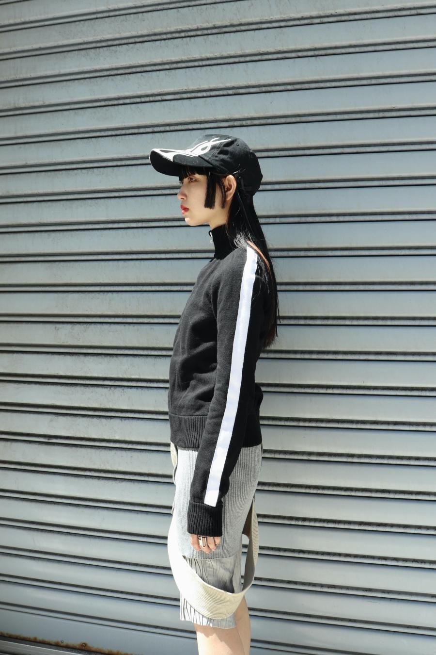 BELPER（ベルパー）のTRACK KNIT JACKET BLACK（ニット）の通販