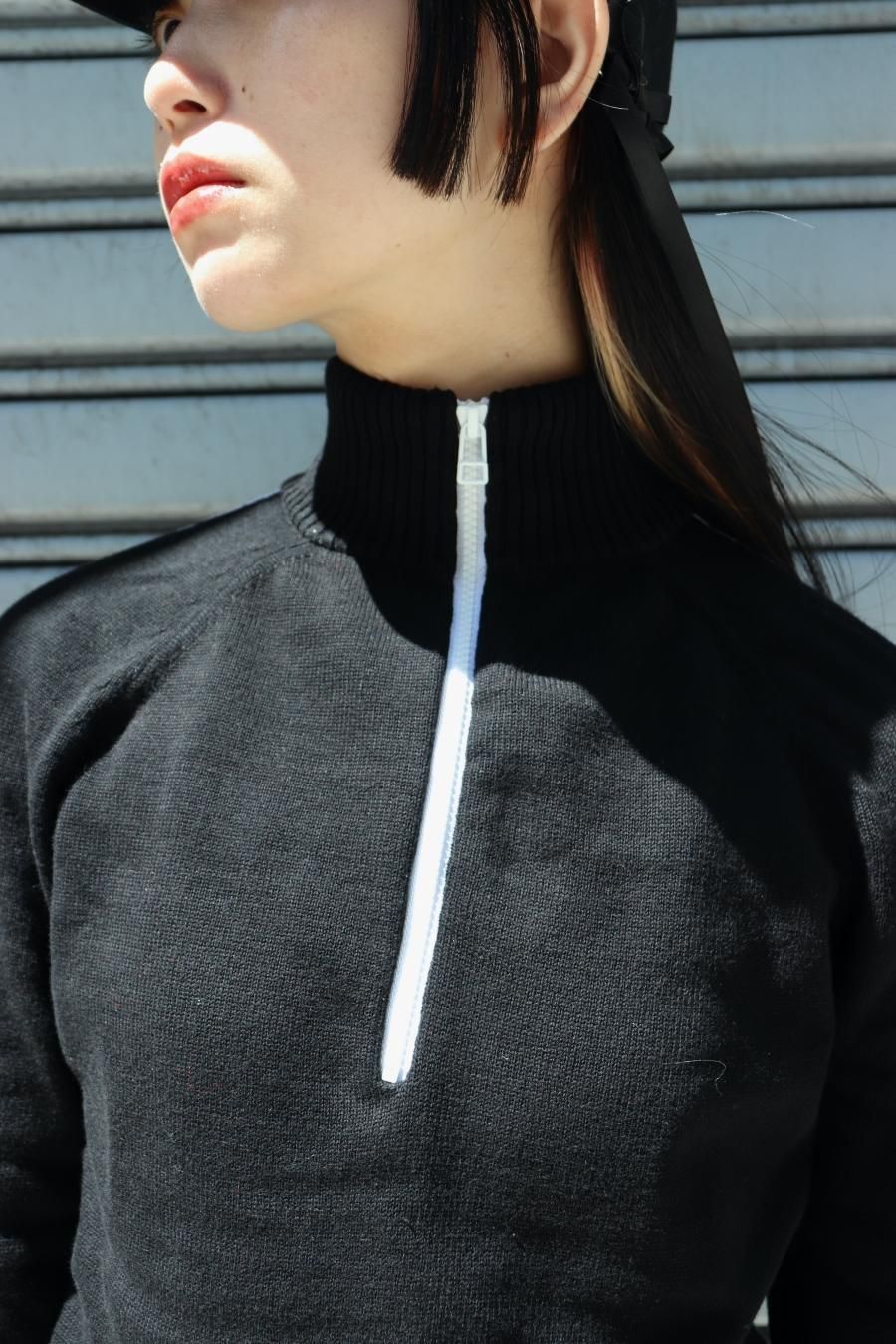 BELPER（ベルパー）のTRACK KNIT JACKET BLACK（ニット）の通販
