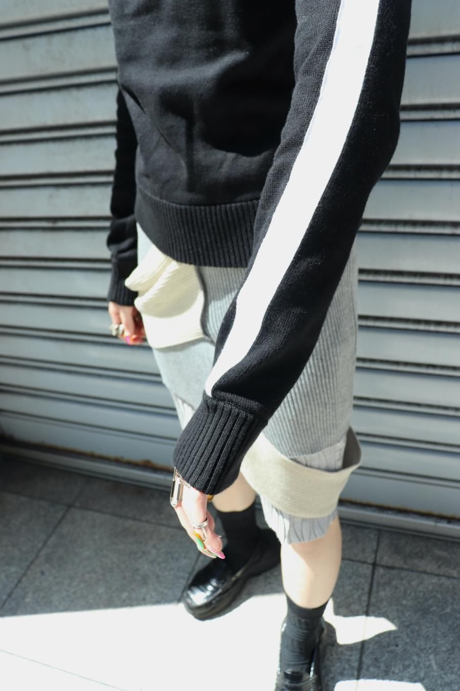 BELPER（ベルパー）のTRACK KNIT JACKET BLACK（ニット）の通販