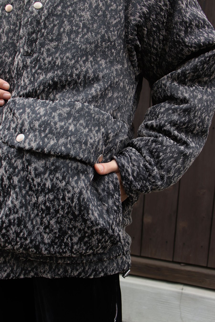 SUGARHILL（シュガーヒル）のURETHANE JACQUARD PUFFER JACKET BLACK 