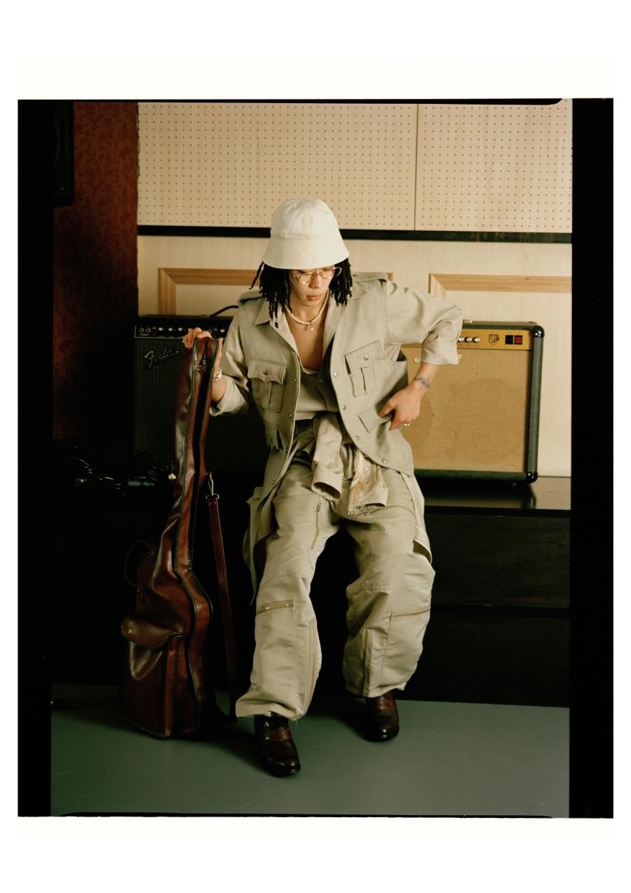 SUGARHILL（シュガーヒル）のNYLON PARASHUTE TROUSERS L.BEIGE
