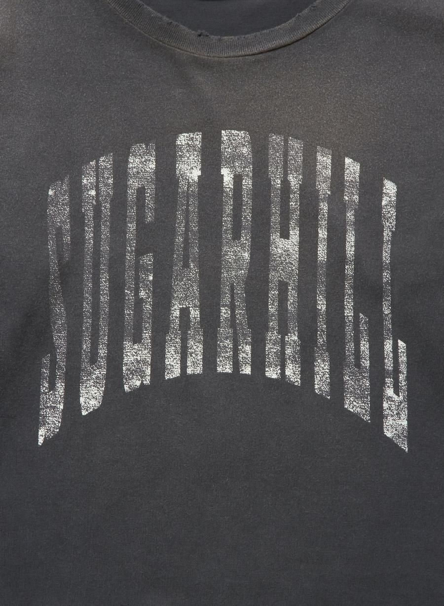SUGARHILL（シュガーヒル）のCOLLEGE PRINT T-SHIRT AGED BLACK