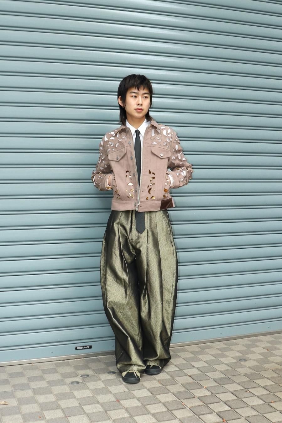 MASU（エムエーエスユー）のWING-CUT LEATHER TRUCKER JACKET