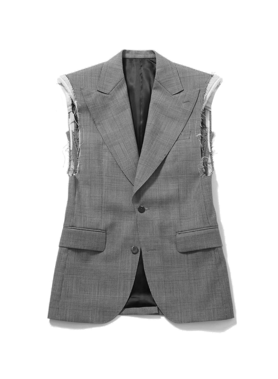 SUGARHILL  GREN CHECK TAILORED SLEEVELESS JACKET<img class='new_mark_img2' src='https://img.shop-pro.jp/img/new/icons15.gif' style='border:none;display:inline;margin:0px;padding:0px;width:auto;' />