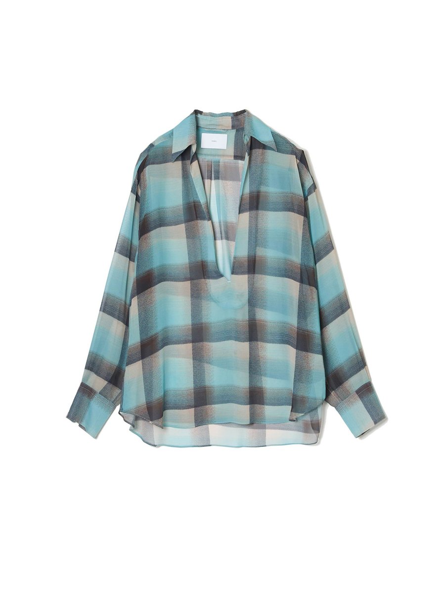 SUGARHILL  SHEER OMBRE PLAID BLOUSE(GREEN OMBRE)<img class='new_mark_img2' src='https://img.shop-pro.jp/img/new/icons15.gif' style='border:none;display:inline;margin:0px;padding:0px;width:auto;' />