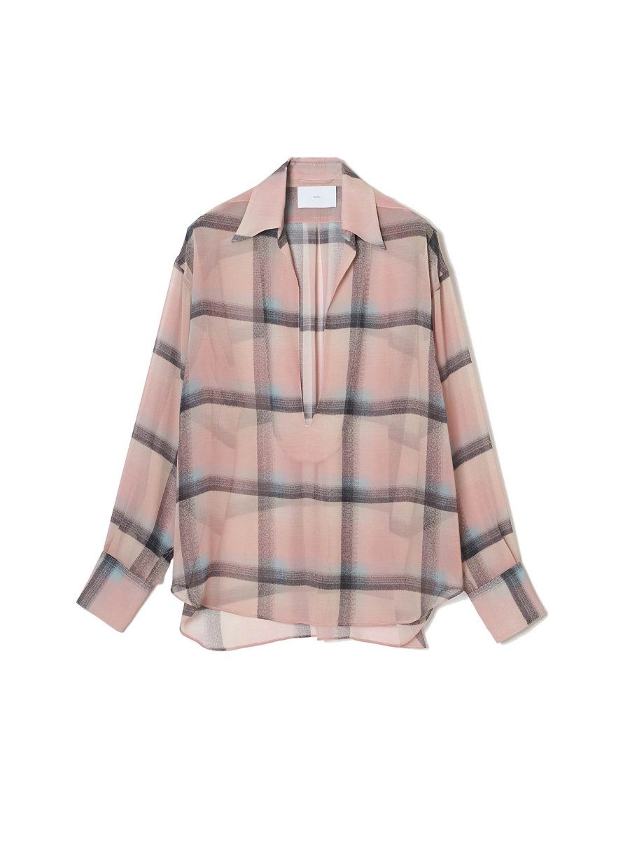 SUGARHILL  SHEER OMBRE PLAID BLOUSE(PINK OMBRE)<img class='new_mark_img2' src='https://img.shop-pro.jp/img/new/icons15.gif' style='border:none;display:inline;margin:0px;padding:0px;width:auto;' />