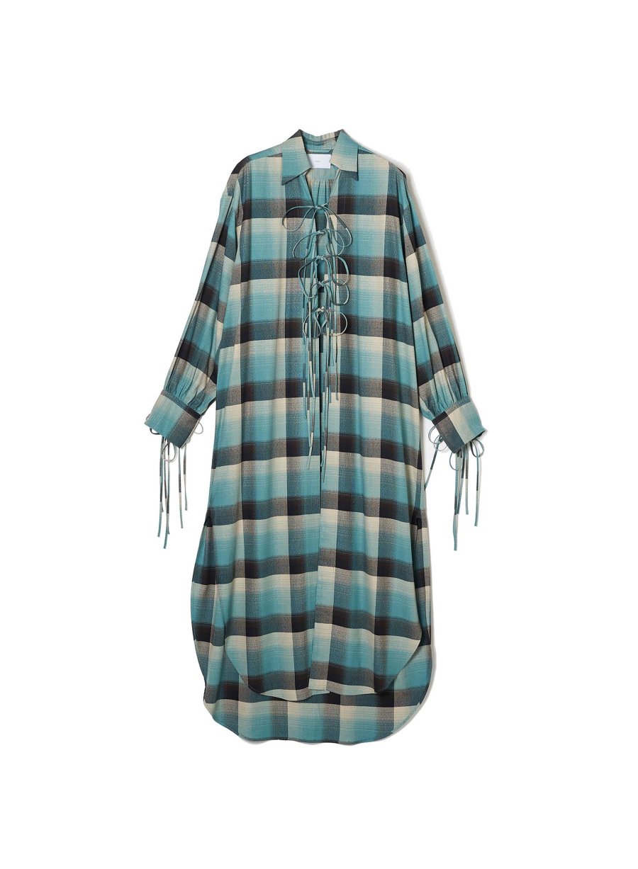 SUGARHILL  RAYON OMBRE PLAID ONE-PIECE(GREEN OMBRE)<img class='new_mark_img2' src='https://img.shop-pro.jp/img/new/icons15.gif' style='border:none;display:inline;margin:0px;padding:0px;width:auto;' />