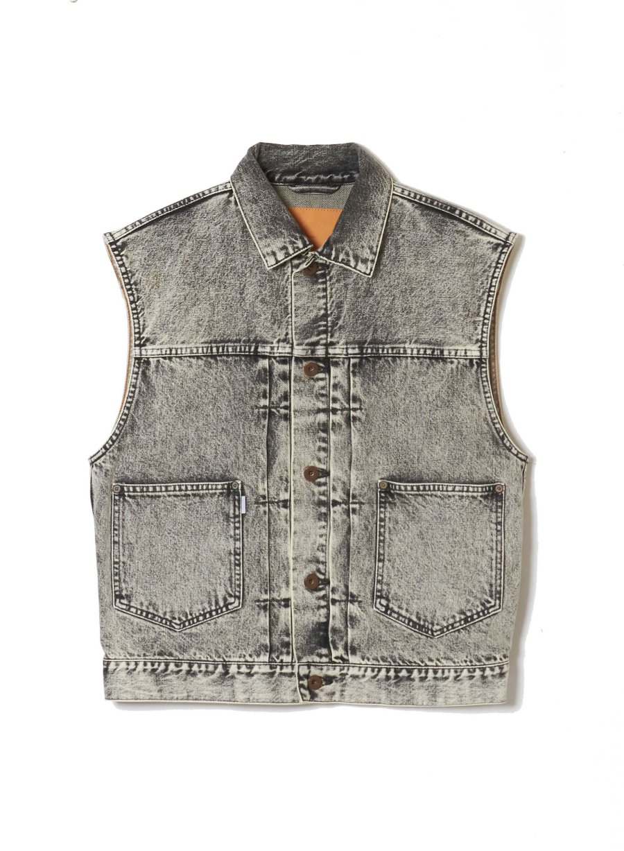 SUGARHILL  ACID WASHED MODERN DENIM VEST<img class='new_mark_img2' src='https://img.shop-pro.jp/img/new/icons15.gif' style='border:none;display:inline;margin:0px;padding:0px;width:auto;' />