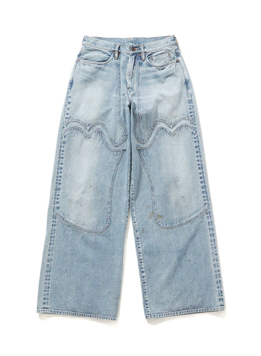 SUGARHILL  FADED MODERN DENIM WESTERN WIDE TROUSERS<img class='new_mark_img2' src='https://img.shop-pro.jp/img/new/icons15.gif' style='border:none;display:inline;margin:0px;padding:0px;width:auto;' />