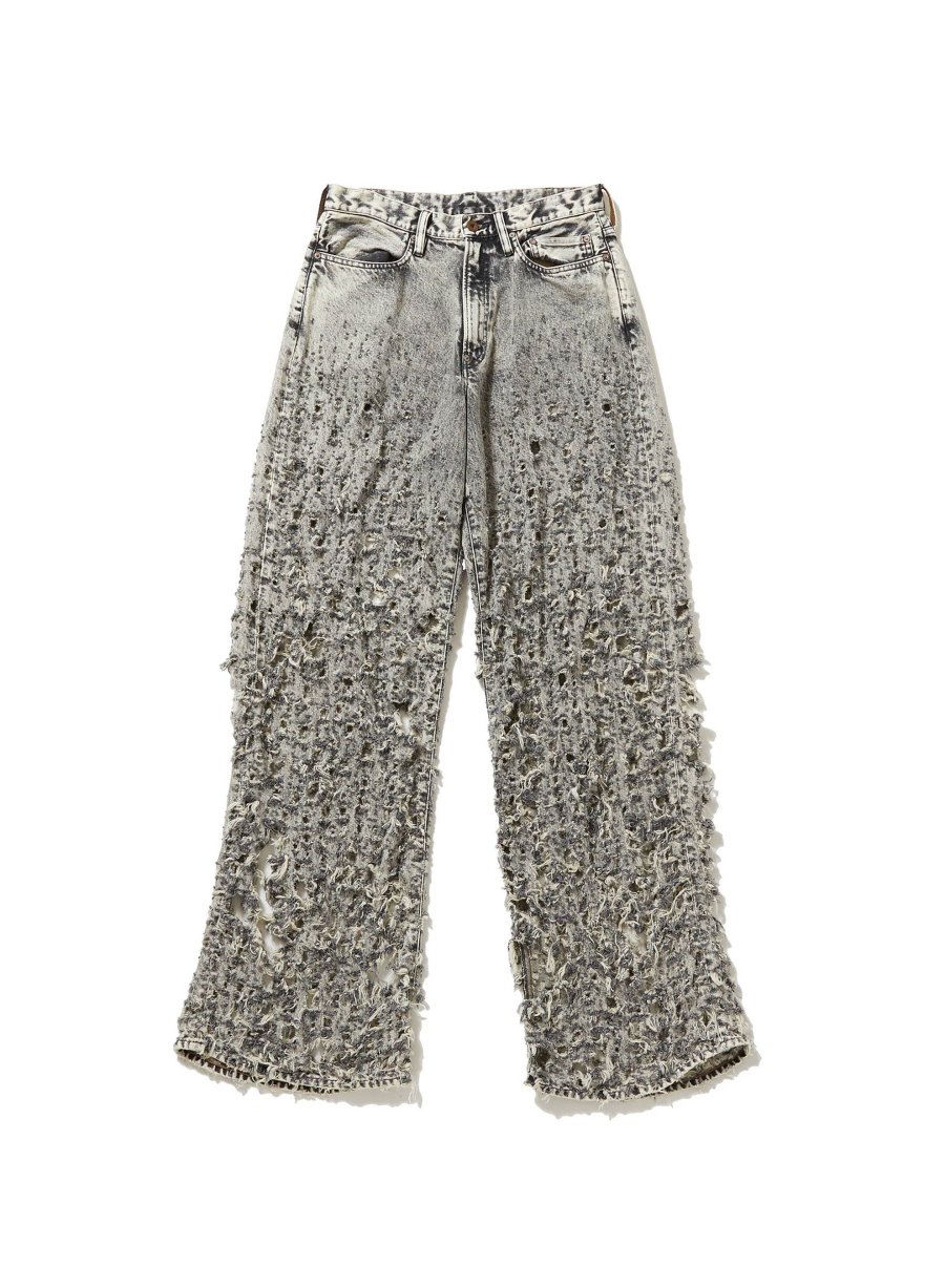 SUGARHILL  CRASHED BLACK MODERN DENIM WIDE TROUSERS<img class='new_mark_img2' src='https://img.shop-pro.jp/img/new/icons15.gif' style='border:none;display:inline;margin:0px;padding:0px;width:auto;' />