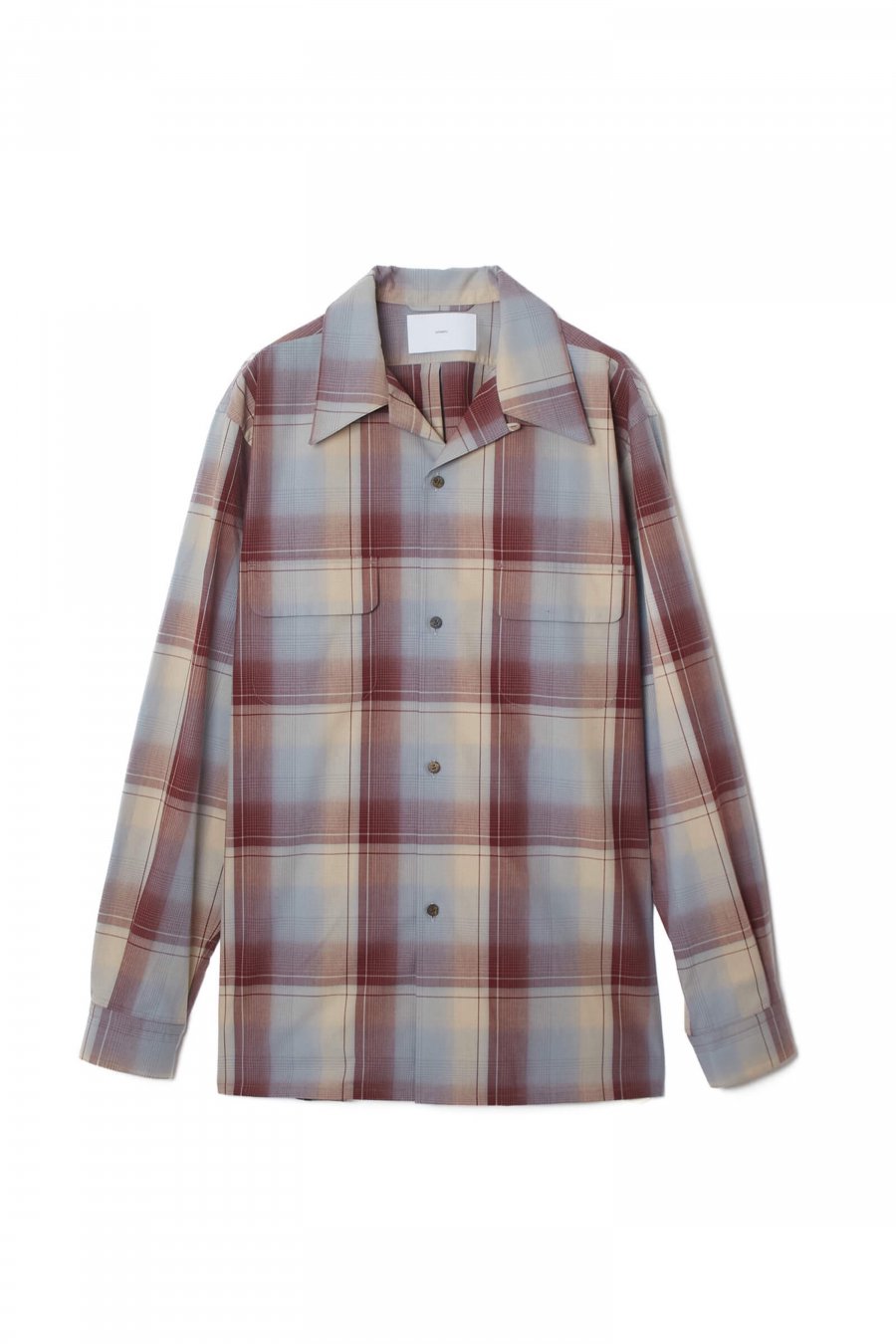 SUGARHILL  OMBRE PLAID OPEN COLLAR BLOUSE(WINE ICE BLUE)<img class='new_mark_img2' src='https://img.shop-pro.jp/img/new/icons15.gif' style='border:none;display:inline;margin:0px;padding:0px;width:auto;' />
