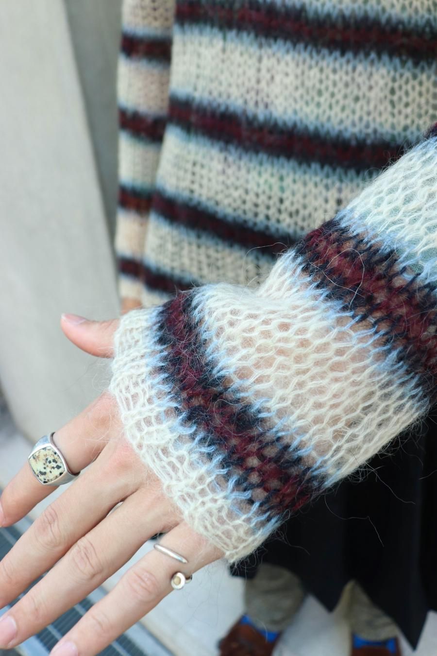 SUGARHILL(シュガーヒル)のMOHAIR STRIPE PULLOVER WINE SUGARHILL(シュガーヒル)のMOHAIR STRIPE PULLOVER WINE