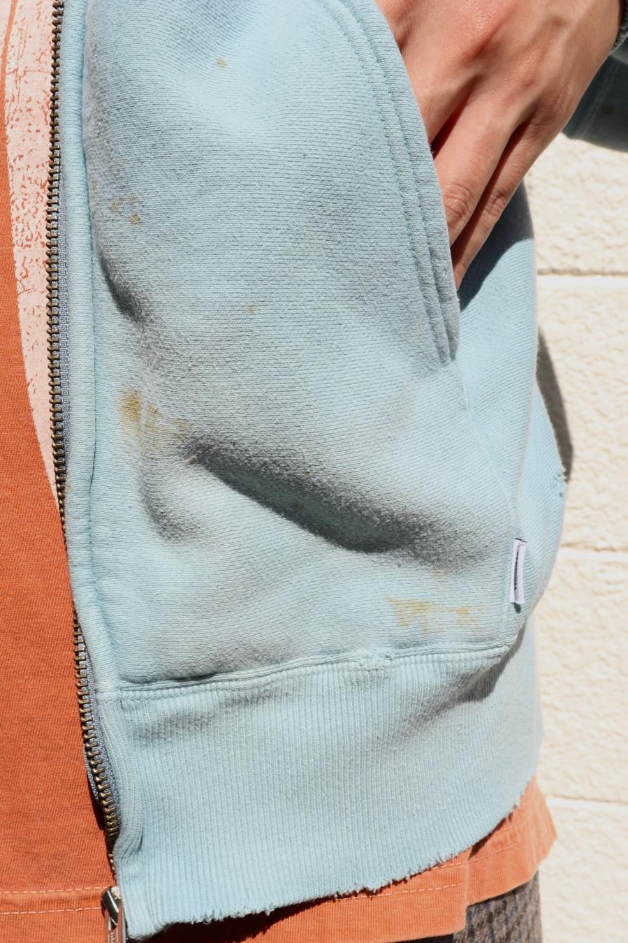 SUGARHILL（シュガーヒル）のAGED ZIP-UP SWEAT SHIRT MINTの