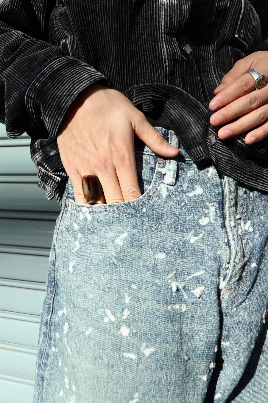 SUGARHILL（シュガーヒル）のMOLDED DENIM TROUSERS WIDE CUT