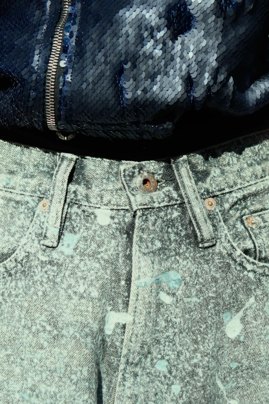 SUGARHILL（シュガーヒル）のMOLDED DENIM TROUSERS WIDE CUT