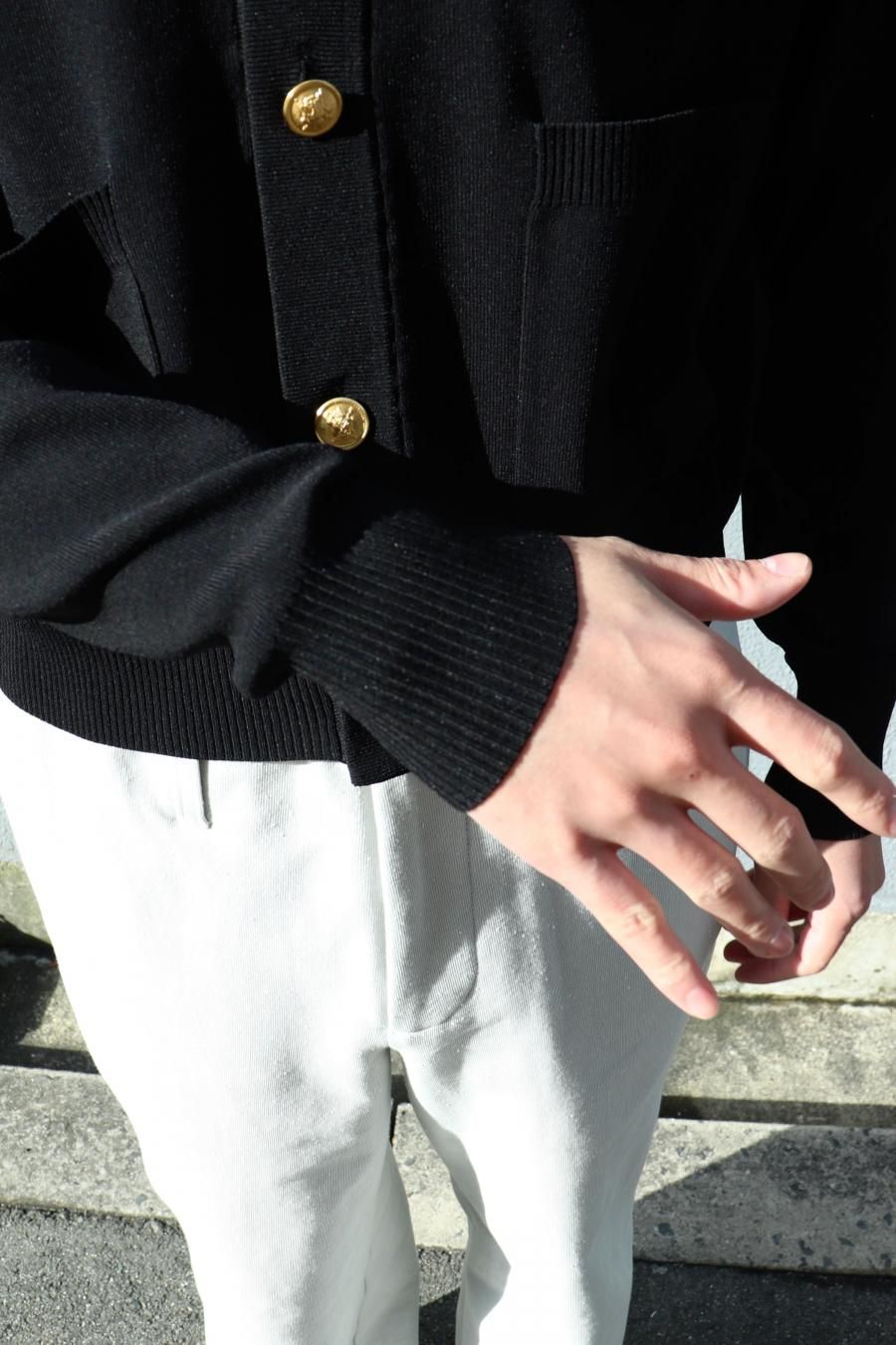 MASU(エムエーエスユー)のM.S. CREST CARDIGAN BLACKの通販 MASU(エムエーエスユー)のM.S. CREST CARDIGAN BLACKの通販