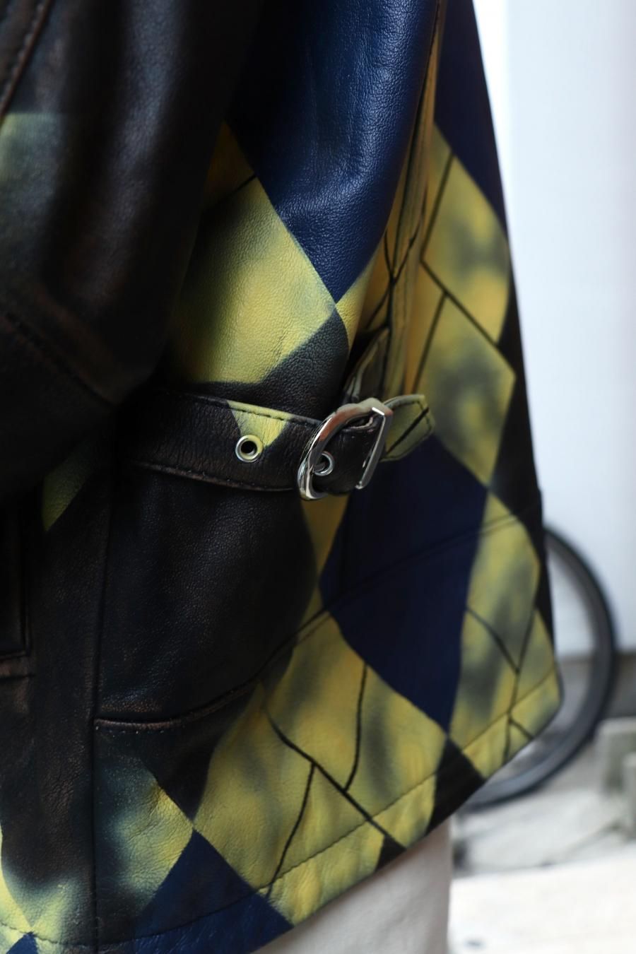 MASU(エムエーエスユー)のARGYLE LEATHER SPORTS JACKETの通販 MASU(エムエーエスユー)のARGYLE LEATHER SPORTS JACKETの通販