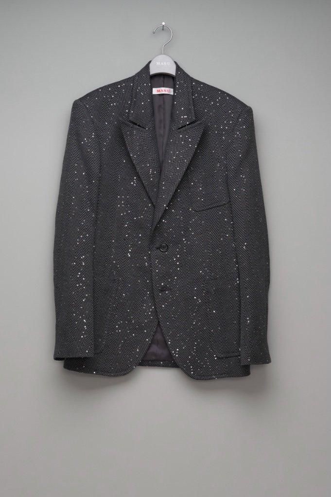 ジャケット・アウター MASU SPARKLING TAILORED JACKET(DARK GREY MASU(エムエーエスユー)のSPARKLING TAILORED JACKET DARK GREY