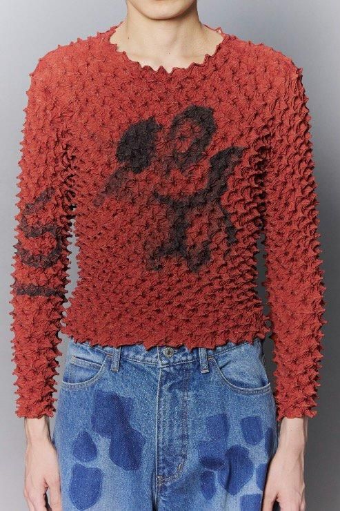 MASU（エムエーエスユー）のSPIKY SWEATSHIRT REDの通販サイト