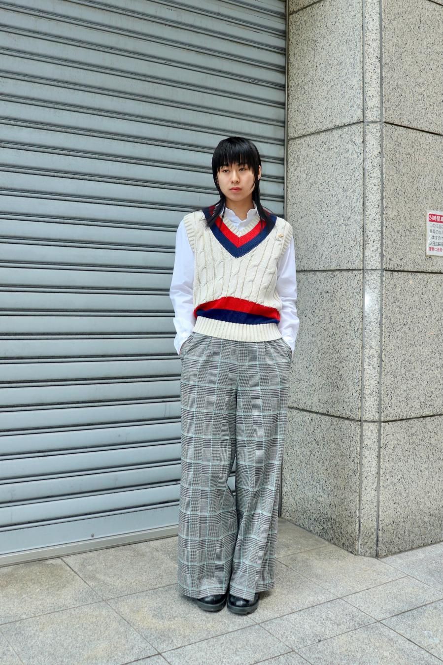 22SS MASUエムエーエスユー ニット ベスト MASU(エムエーエスユー)のDECAYED SCHOOL KNIT VEST CREAMの
