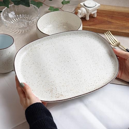 もっちりまんまる フワンテ 肥前吉田焼 224porcelain nashiji -morning- ワンプレートセット
