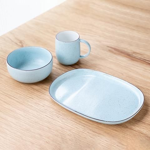 肥前吉田焼 224porcelain nashiji -morning- ワンプレートセット