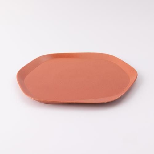 嬉野肥前吉田焼 224porcelain Voronoi プレート LL -deep red-