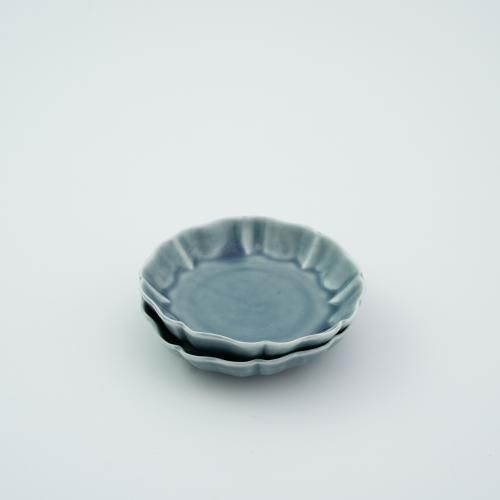 瑠璃　15cm陶板 瑠璃片葉金蝕 ポット（小）