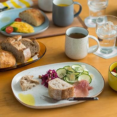 肥前吉田焼 224porcelain nashiji -morning- ワンプレートセット