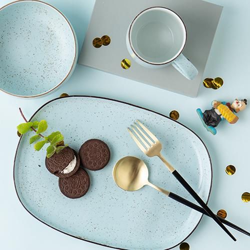 nashiji -morning- プレート [L] チョコミント - 224porcelain ｜食器