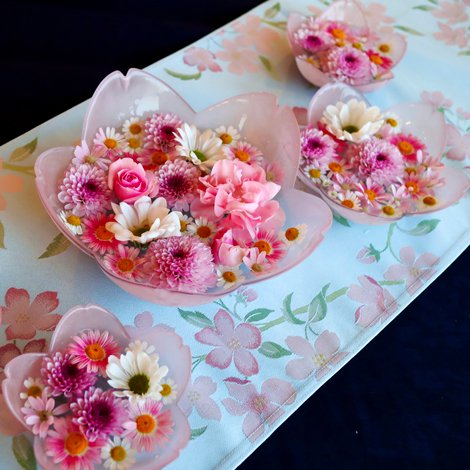 ♥可愛いい 【美濃焼】上品で素敵な舞桜柄平皿８皿♥新品♥