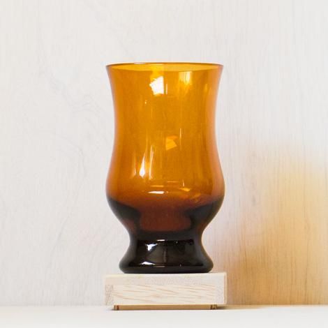 タイムスリップ 廣田硝子 レトロコーヒーグラス4個セット　アンバー色 BYRON コーヒーグラス アンバー色 (MO-1023AMB) 昭和モダン珈琲